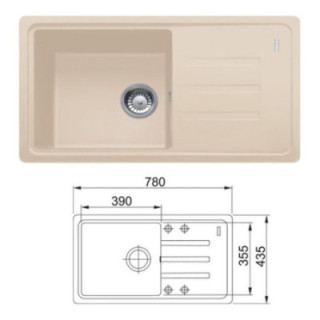 Zlew Franke Bliss BSG 611-78 beżowy